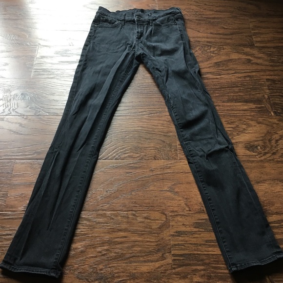 7 For All Man Kind Black Skinny Jeans - Picture 5 of 8